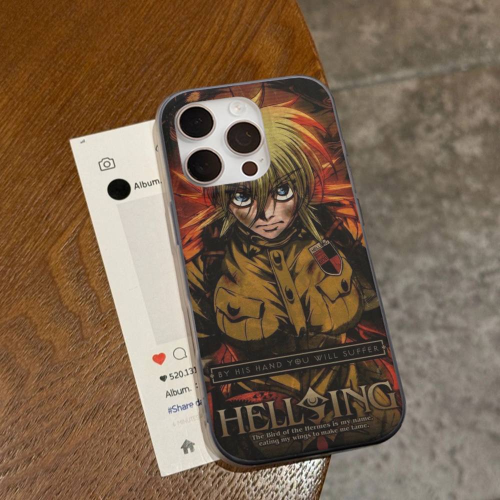Horror Anime Hellsing Phone Case For IPhone 17 16 15 14 Plus 11 12 13 Pro Max Shockproof Protection Soft Back Cover