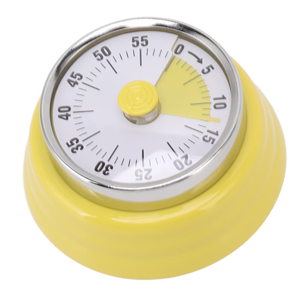 Mechanical Countdown Timer with Visual Display Dial Stainless Steel Timer for Learning Office Pale