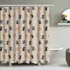 Cats Pattern Shower Curtain Bathroom Decor, Waterproof Fabric, 180 X 205Cm Size, Cartoon Print In Multiple Colors