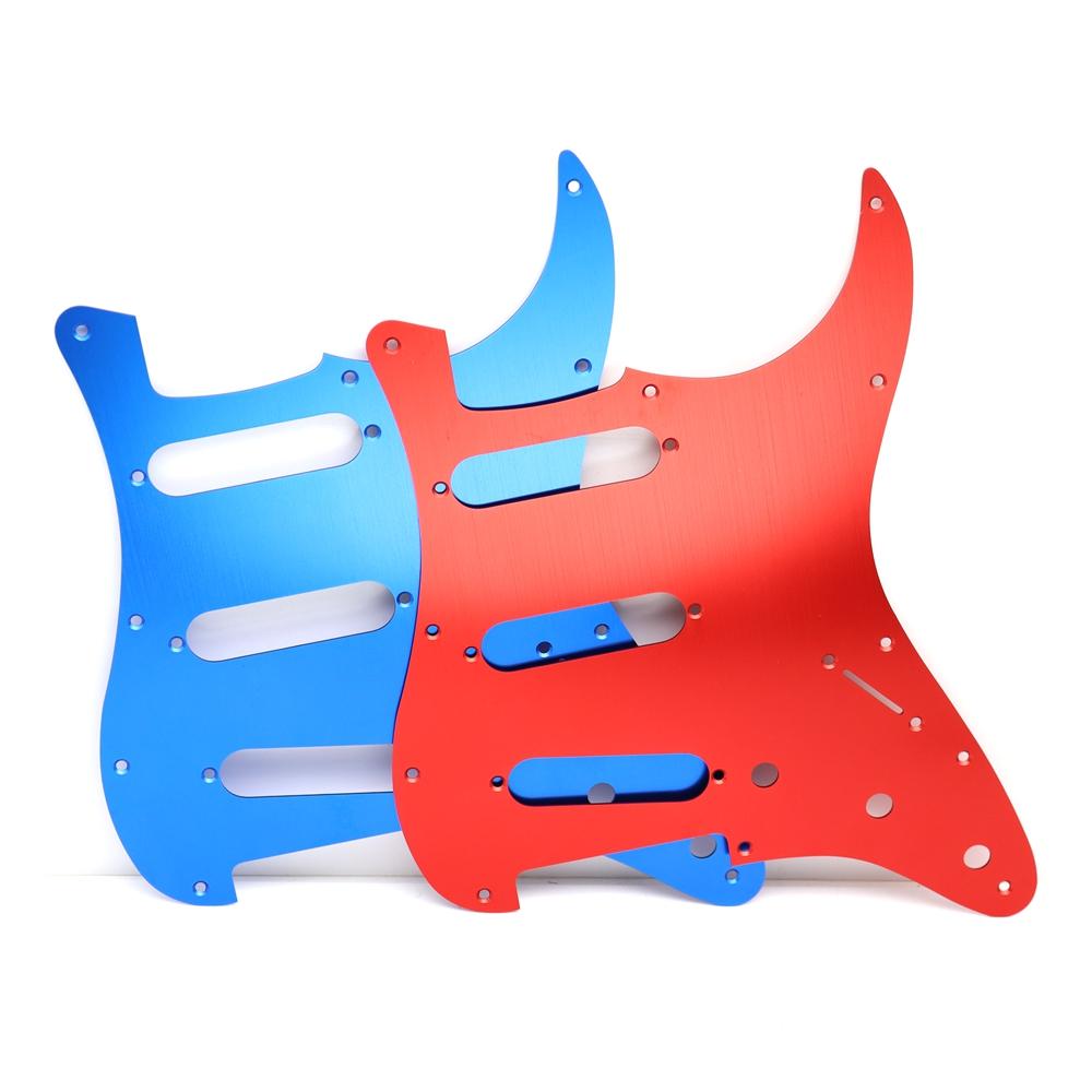 Guitar Metal Pickguard 11 Hole SSS Compatible For ST SQ Style Guitar Parts 9 Color