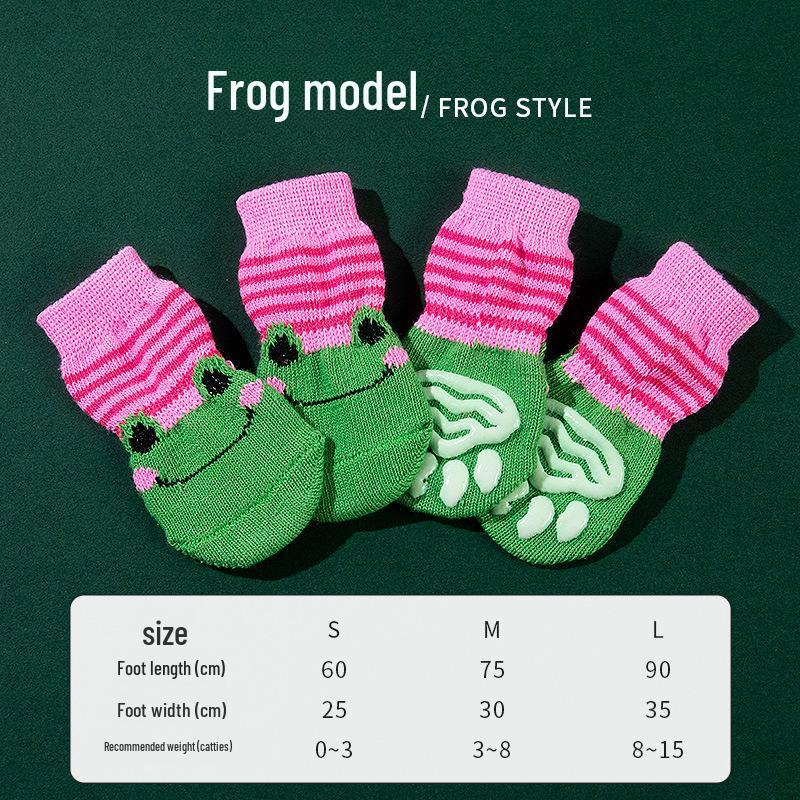 

High-Quality Non-Slip Pet Socks for Dogs and Cats - 4 Pack Large