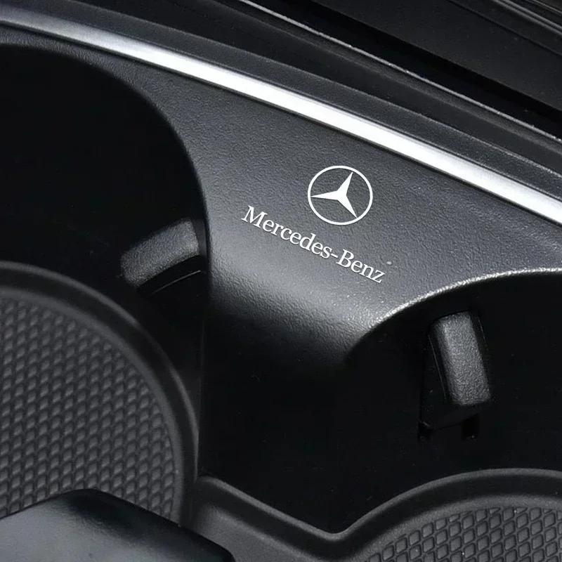 Car Emblem Logo Decorative Stickers Badge Decal Interior Styling For Mercedes Benz AMG A B C E S class GLA GLC CLA GLK GLE