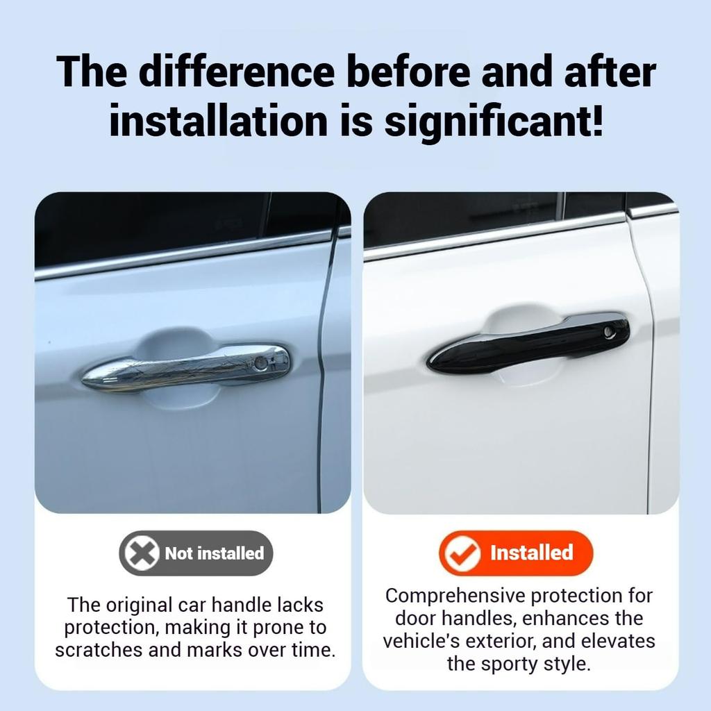 Car Door Handle Protectors for Vehicles Compatible with Camry 2019-2025 Corolla Prius 2020-2025 Venza Avalon 2016-2024 Car Door Handle Scratch