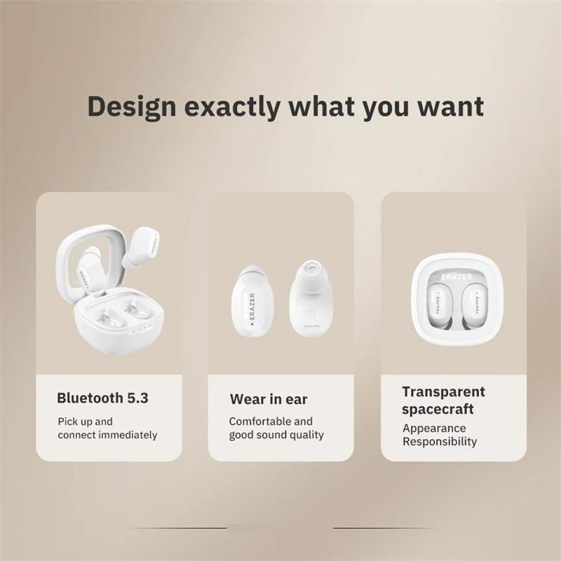 Lenovo ERAZER XT62Pro bluetooth headset 5.3 trådløse hodetelefoner lav latens mini high fidelity sportsheadset med mikrofon