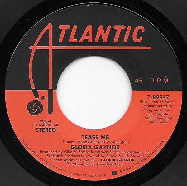

7inch Record GLORIA GAYNOR - Tease Me 789947 Atlantic 1982 US Soul/Funk Used
