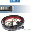 Tailgate Light Bar Driving Safety Warning Tail Rear LED High Brightness Strip Light with 3-Row 504 LEDs  4-Way Flat Connector Wire