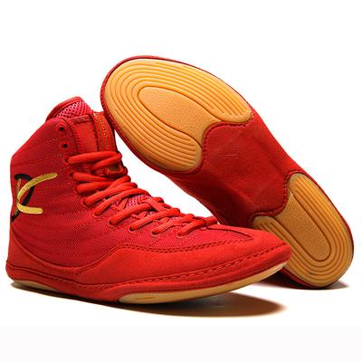 DAYKEY Classic Mid Cut Stable Mens Boxing Shoes Kid Women Anti Slip Sanda Shoes Fighting Shoes Wrestling Shoes