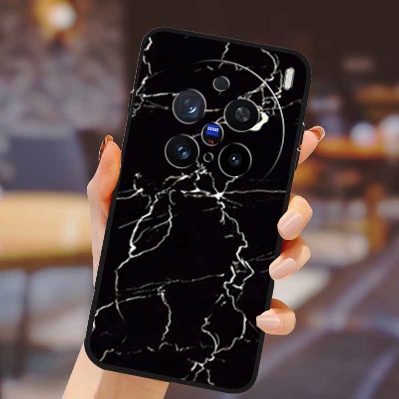

Чехол для Vivo X200 Pro Задняя крышка Силиконовый Мягкий ТПУ Чехлы для телефона для Vivo X 200 Pro X200Pro 5G Защитные Черные Задние Чехлы Сумка 6.78 -Vivo X200 Pro 5G