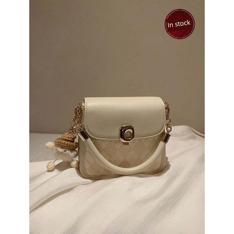 

South Style Chio2nd Spring Texture Exquisite Messenger Bag Beige White