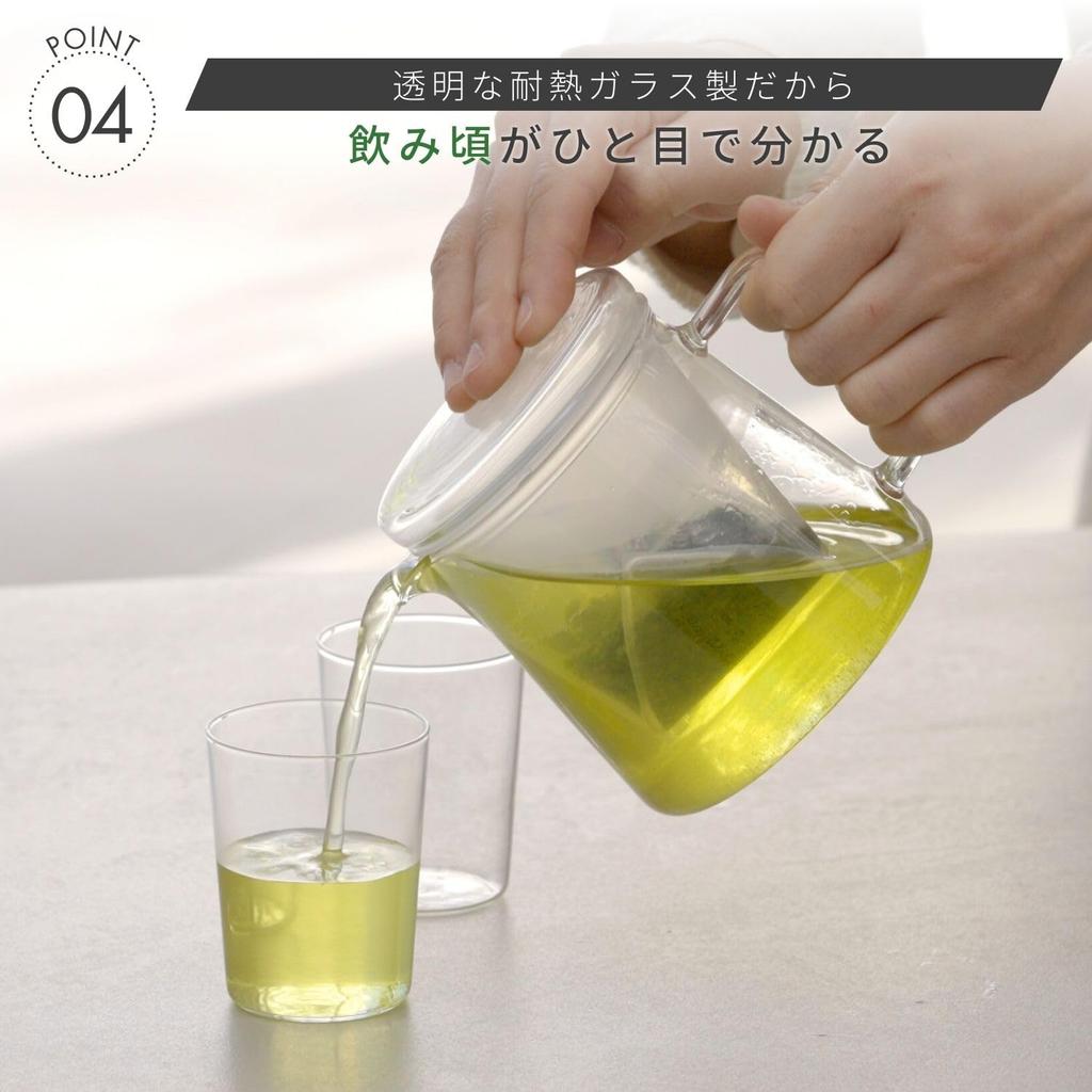 Hario V 450mL Mesh Teapot, Capacity, Heat-resistant Glass, Strainer, Gift, Present, Clear, TPV-45-T