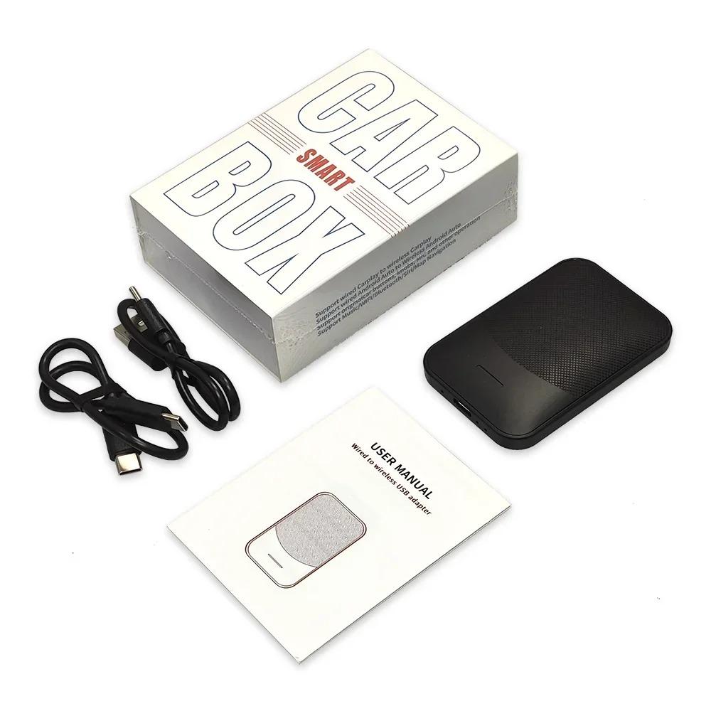 2-in-1-Kabelloser CarPlay-Adapter und kabelloser Android Auto-Adapter, Plug-and-Play für die originale OEM-Autoverkabelung mit kabelloser Smartbox