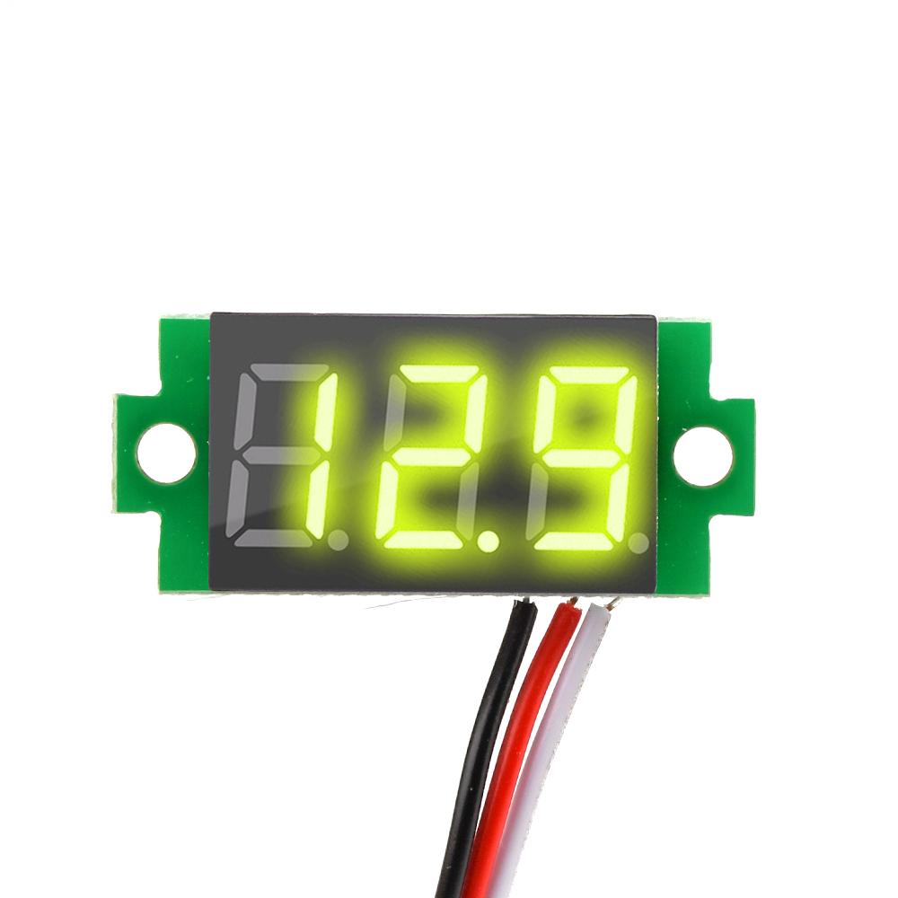 0.36 Inch DC 4.7-32V 2 Wires Mini Digit Display Voltmeter Mini LED Digital Panel Volt Voltage Meter Instrument Car 12V 24V