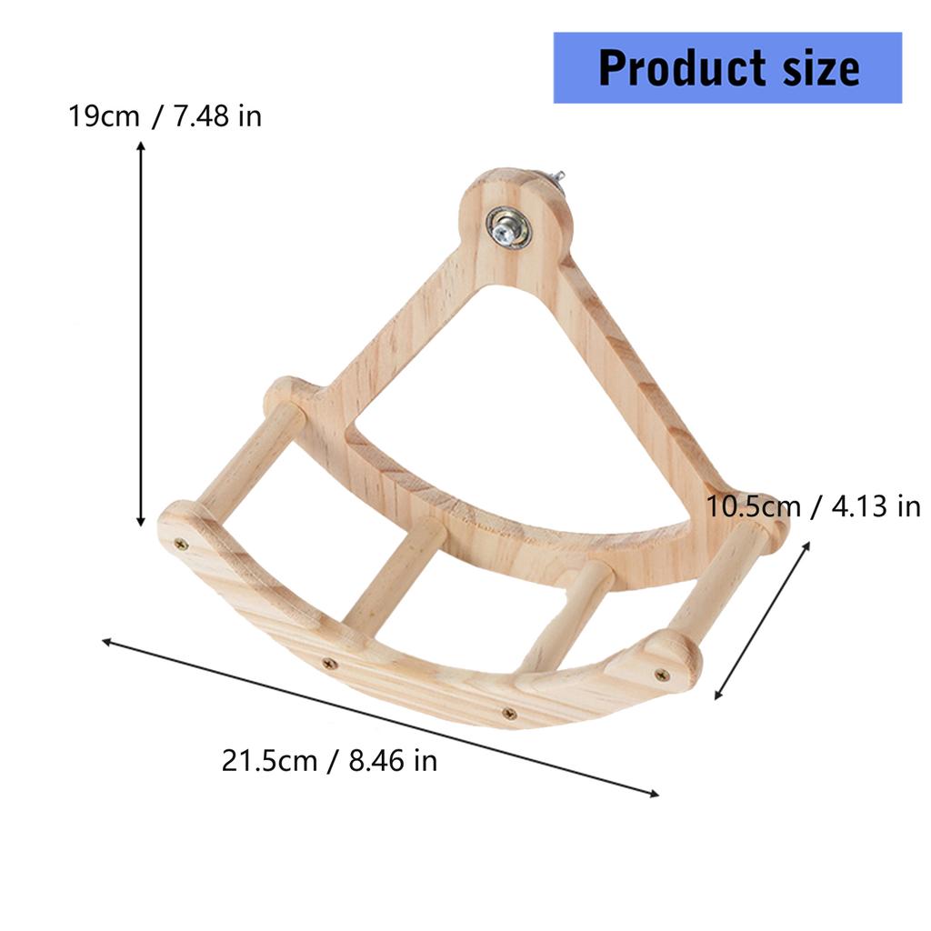 Bird Cage Perch Fun Chewing Swing Toy Smooth For Parakeets Cockatiels And Pet Birds Cage Enrichment