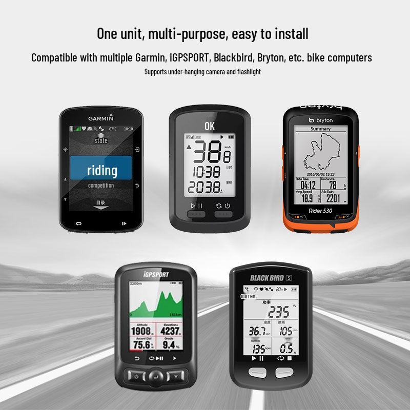 Lomaiwei Bicycle Computer Mount for Garmin, Bryton, Xingzhe & Rockbros On Extended Handlebar.