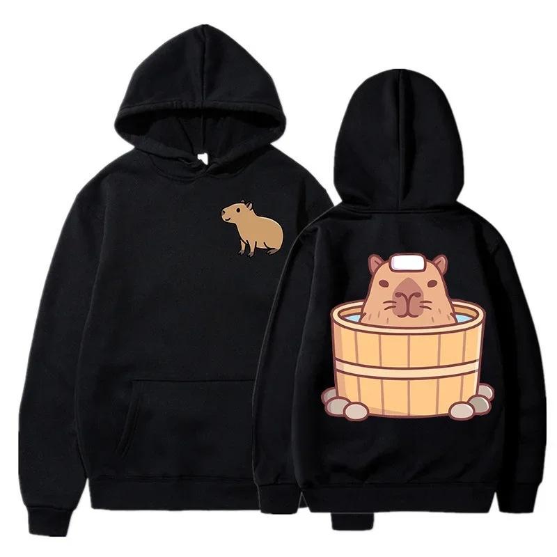 Capybara Fashion Hoodie Women Men Harajuku Autumn Winter Fleece Streetwear Pullovers Capibar