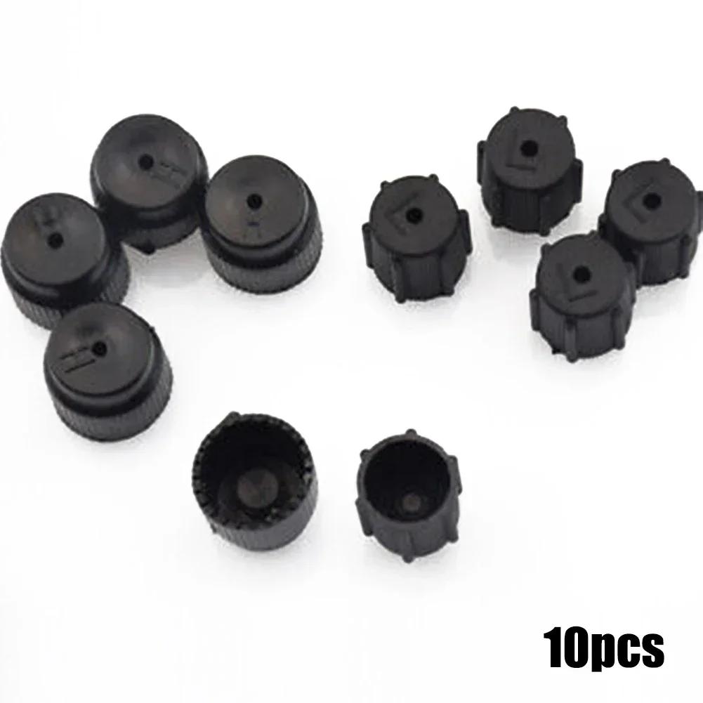 10Pcs R134a A/C Cap Sealing Cap 5Pcs High Pressure 5Pcs Low Pressure Black 16mm Cap Car A/c Replacement Accessories Black Durabl
