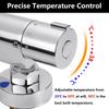 Hot/Cold Mounted Brass Chrome Thermostatic Shower Faucet Bathroom Wall Mixer Value Dual Handle Bathtub Shower Faucet