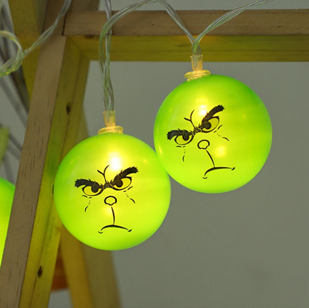 Christmas Light String, LED Green Hair Light String, Atmosphere Decoration Light String, 10 Lights