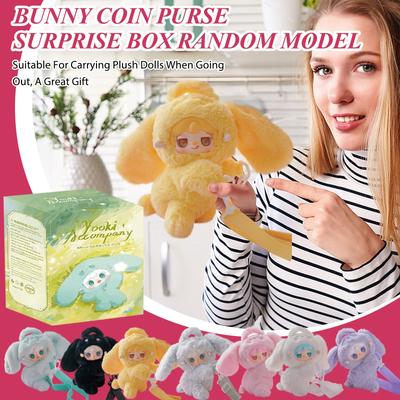 Häschen-Münzbörse Überraschungsbox Zufälliges Modell, Geeignet zum Tragen von Plüschpuppen beim Ausgehen, Ein tolles Geschenk