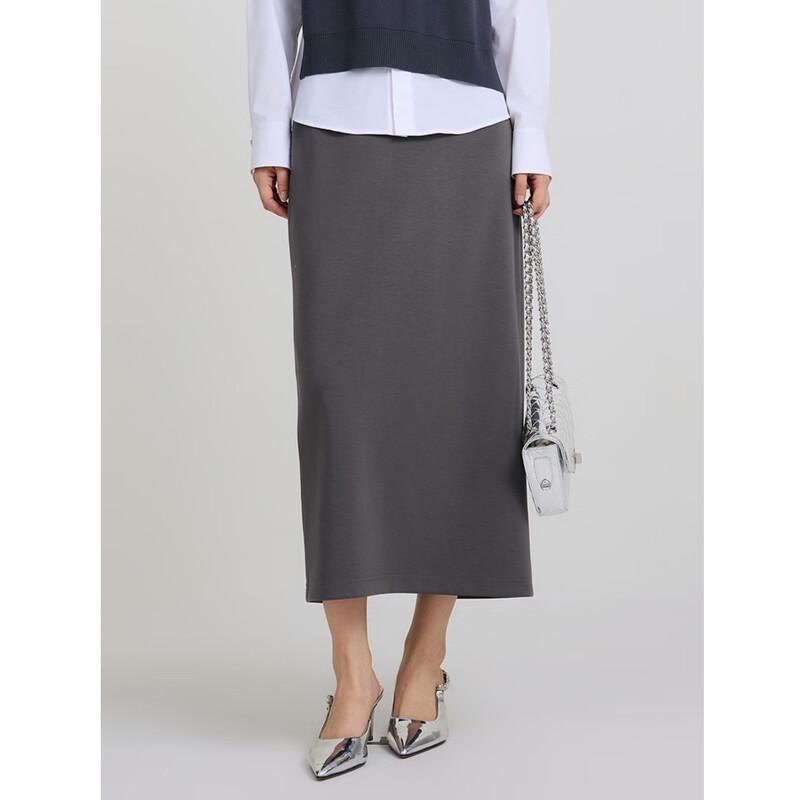 Women s Back Slit Mid-length Straight Skirt S