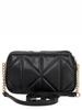 David Jones women's messenger bag, black faux leather
