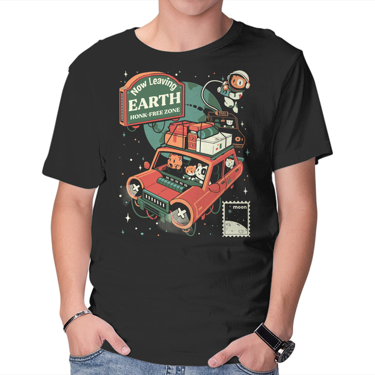 Unisex Crew Neck T-Shirt Honk-Free Zone Graphic Short Sleeve Casual Tee XS