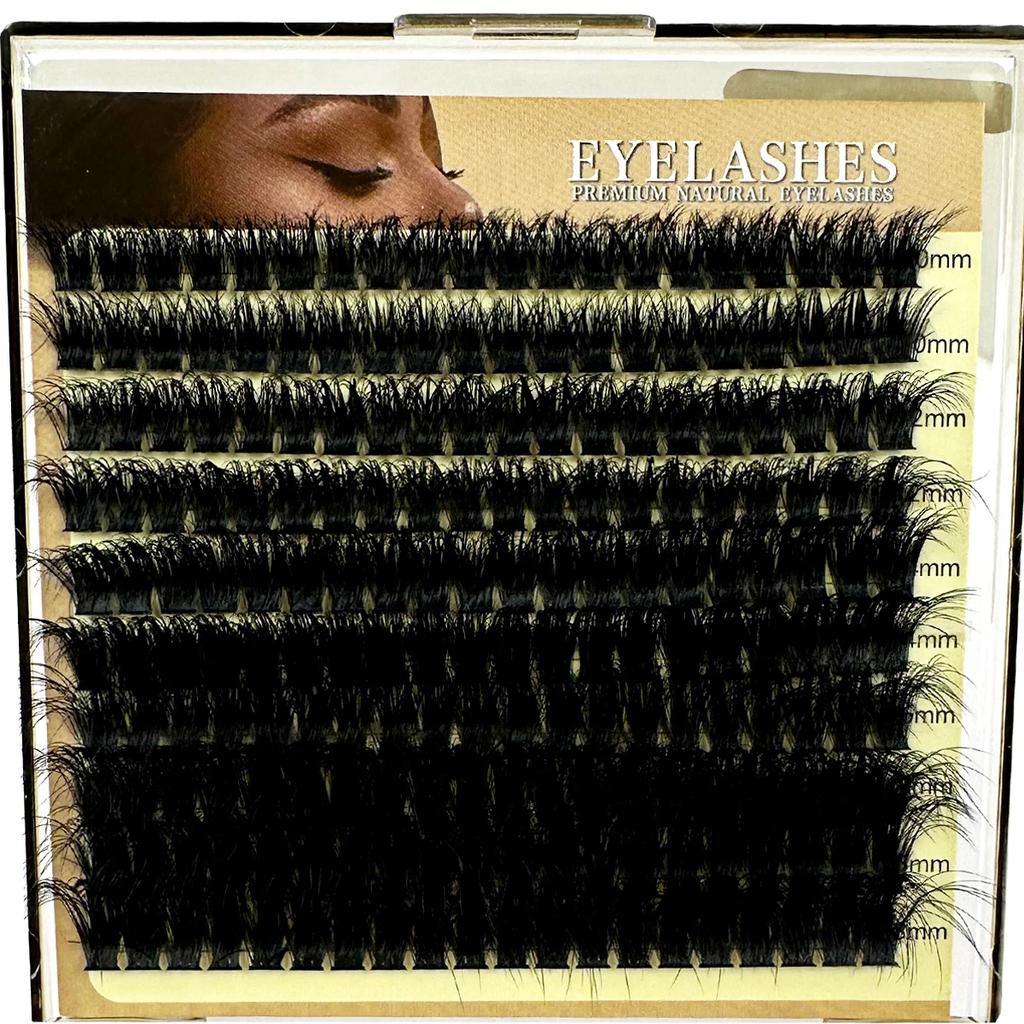AMSN Fluffy Thick Lash Clusters DIY Eyelash Extension MIX D Curl Lash Clusters Wispy Individual Eyelash Extensions Clusters