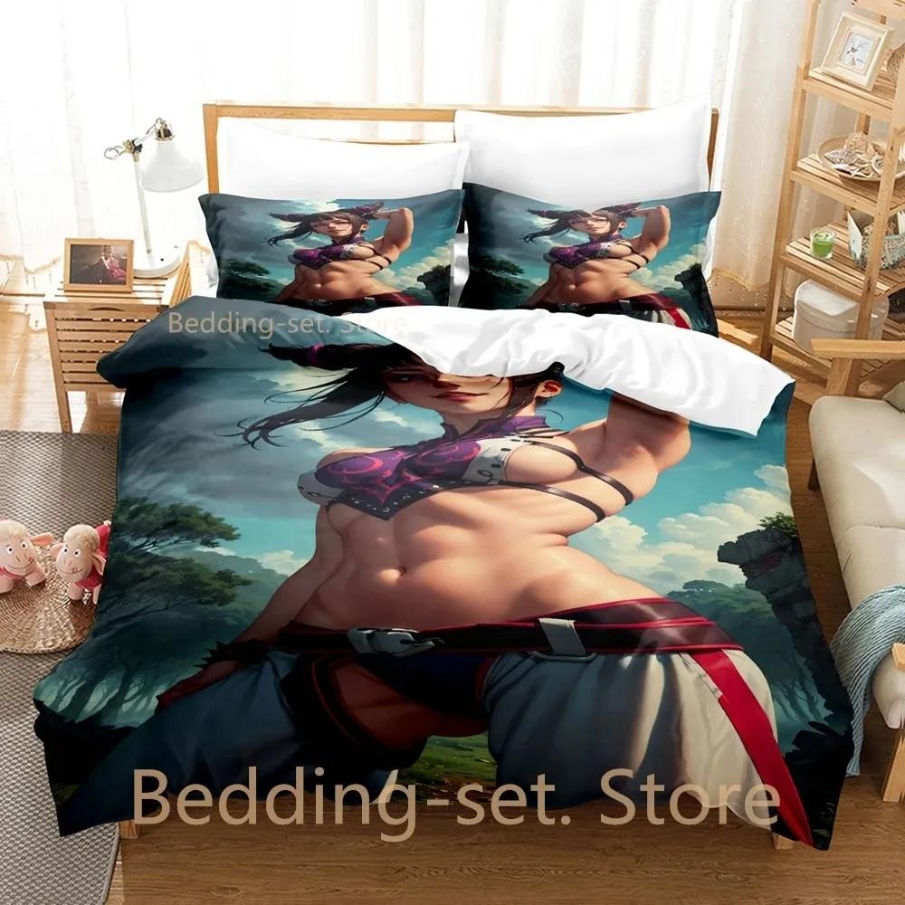 Juri Han Bedding Set Single Twin Full Queen King Size Bed Set Adult Kid Bedroom Duvetcover Sets 3D Print Anime Bed Sheet Set