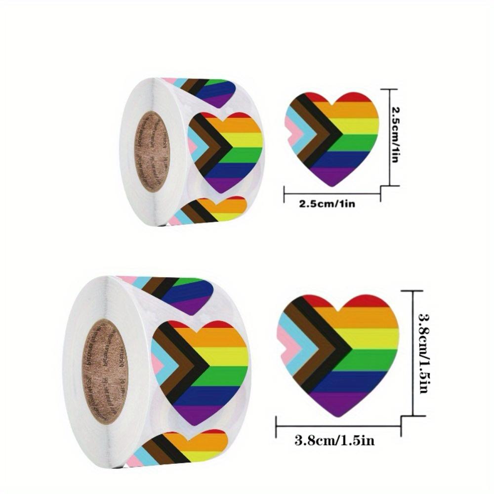 500pcs/ Roll LGBT Pride Month Love Valentine's Day Stickers Sealing Stickers Bisexual Lesbian Transgender Gift Decoration Stickers