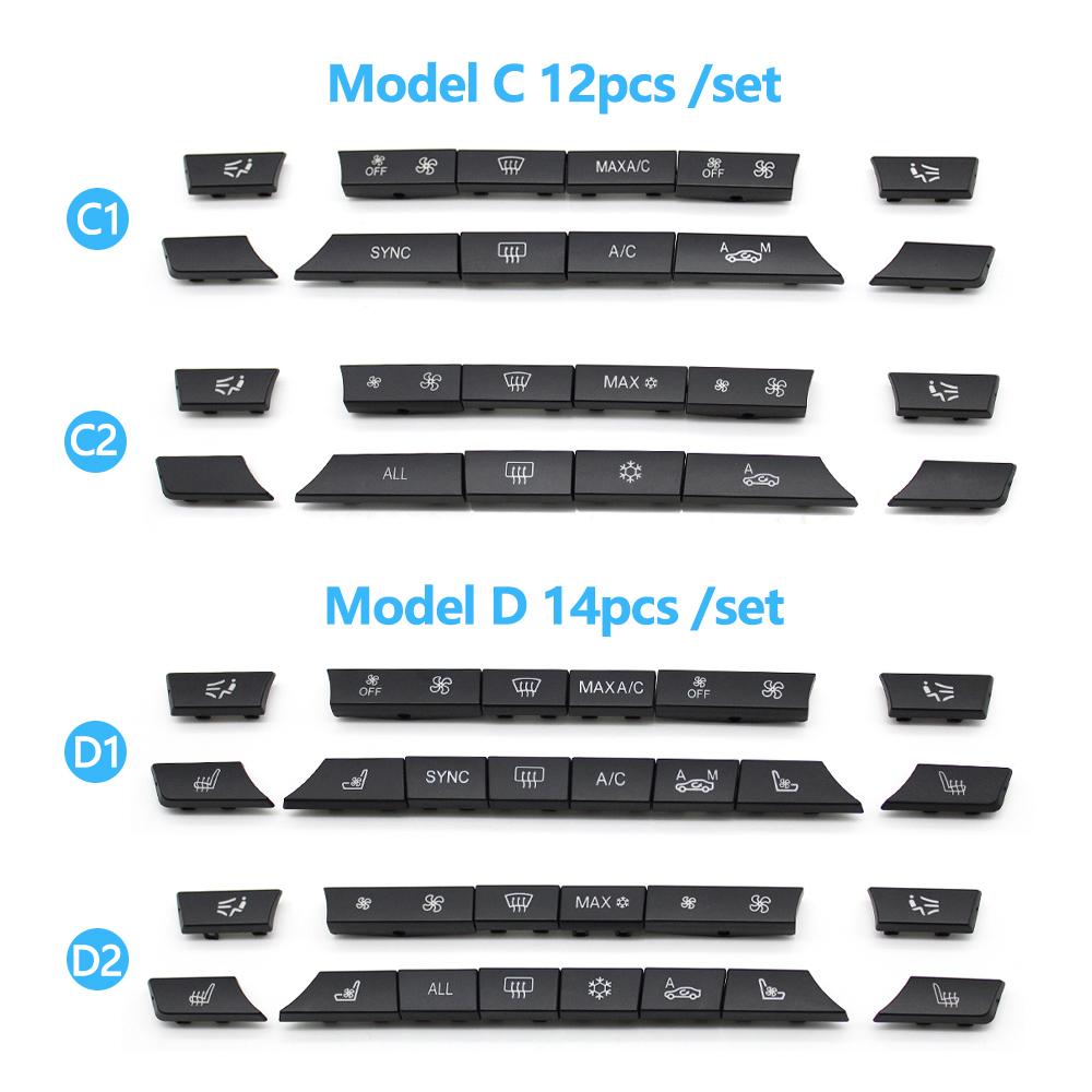11/12/14pcs Dashboard Air Conditioner AC Button Heater Switch Cover For BMW 5 6 7 Series X5 X6 F10 F18 F06 F12 F01 F02 F15