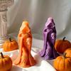 Silicone Witch Skull Candle Mold Decorative Scented Candle Mould for Handmade Soap Candy Multipurpose Crafts Project