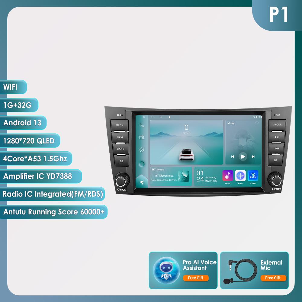 OSSURET 8" for Mercedes Benz E-class W211 E200 E220 E300 E350 E240 E270 E280 W219 with Car Radio Support Wireless Intelligent DVR Carplay Android Auto