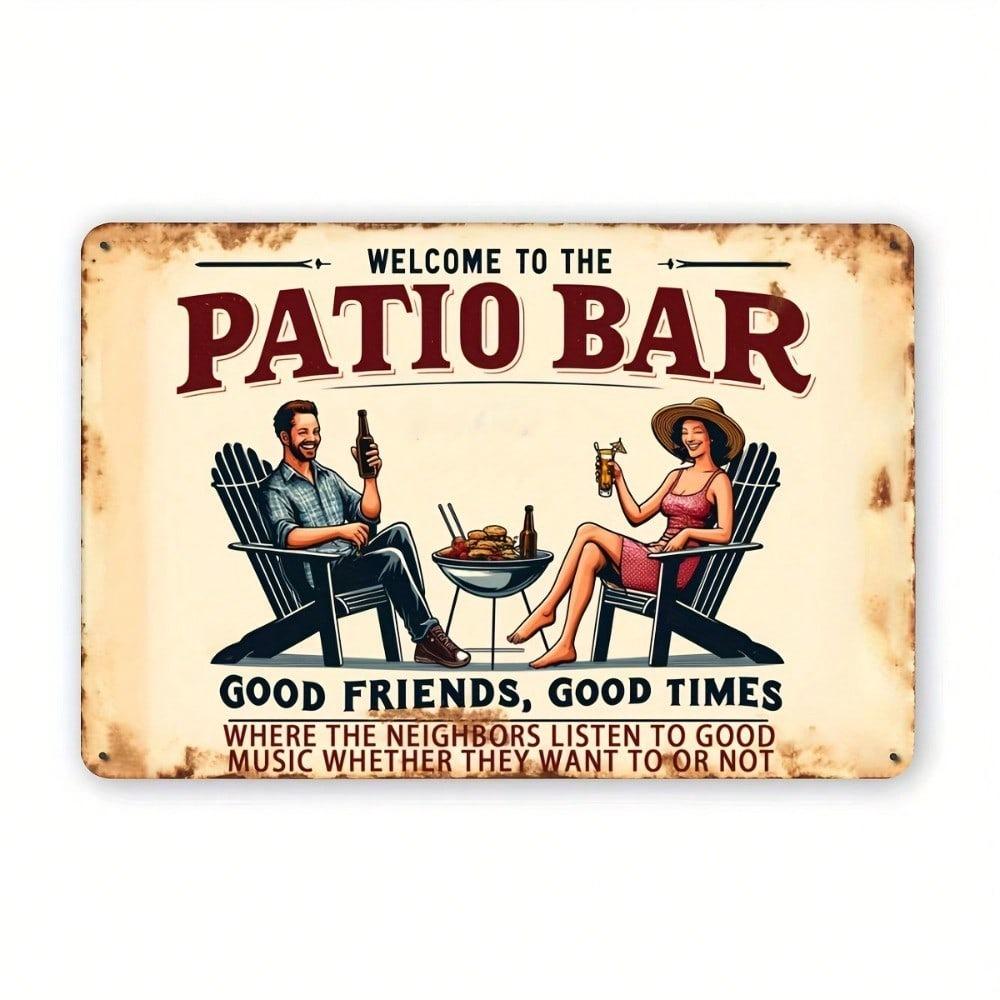 Welcome Vintage Metal Sign Home Garden Wall Decor 8X12 Inch
