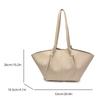 Trendy Minimalist Large Capacity Fan-shaped Tote Bag Litchi Patterned Handbag, Shoulder Armpit Bag Daily Commuting and Shopping
