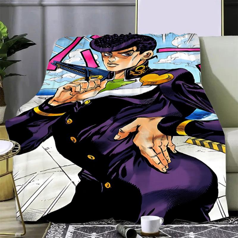 Anime JoJo's Bizarre Adventure Printed Blanket Picnic Blankets Warm Blanket Soft and Comfortable Home Travel Birthday Gift