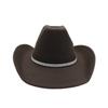 Fashionable Water Diamond Fedora Hat Western Cowboy Hat Wool Large Brim Upturned Versatile Hat Men Women Winter