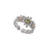 Sparkling Zircon Daisy Flower Open Rings For Women Romantic Fashion New Jewelry Gift Party Wedding Wholesale anillos