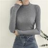 Women's Ruffle Half High Neck Long Sleeve Sweater - Early Spring & Autumn Style