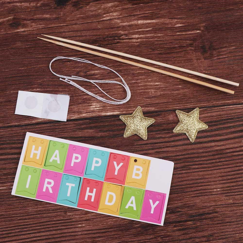 Bunter Kuchendekoration Niedliche Happy Birthday Kuchen Dekoration Wimpel Kuchen Banner Babyparty Dekoration