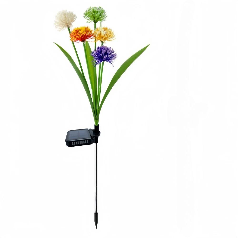 Solar 5-Head Dandelion Garden Lights Outdoor Waterproof LED Stake Lamp for Yard Lawn Pathway Patio Courtyard Landscape Decor 1PCS теплый белый