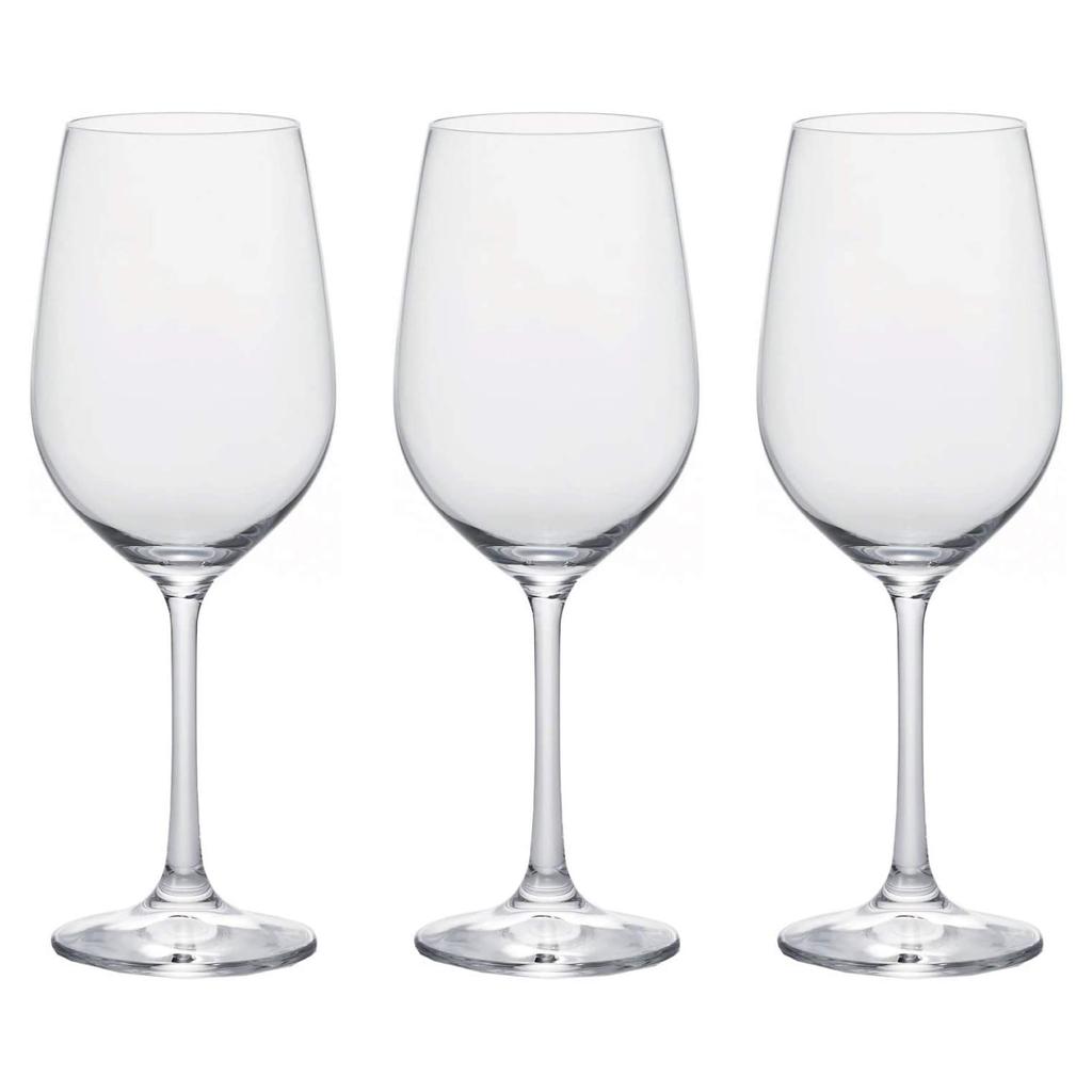 ADERIA IPT Plaisir Wine Glass Clear 350ml 3 Pieces Made In Japan Dishwasher Safe Good Design Award Winning Product Stylish Red Sake Cup White