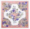 130cm Travel Scarf For Ladies Luxury Brand Silk Scarf  Ribbon Flower Square Scarf Women Neckerchief Twill Sunscreen Shawl