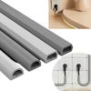 1M/roll Flexible Cord Management Channel,Invisible Decorative Wire Cover, Anti-Step Protector, Adhesive Cable Raceway with Cap
