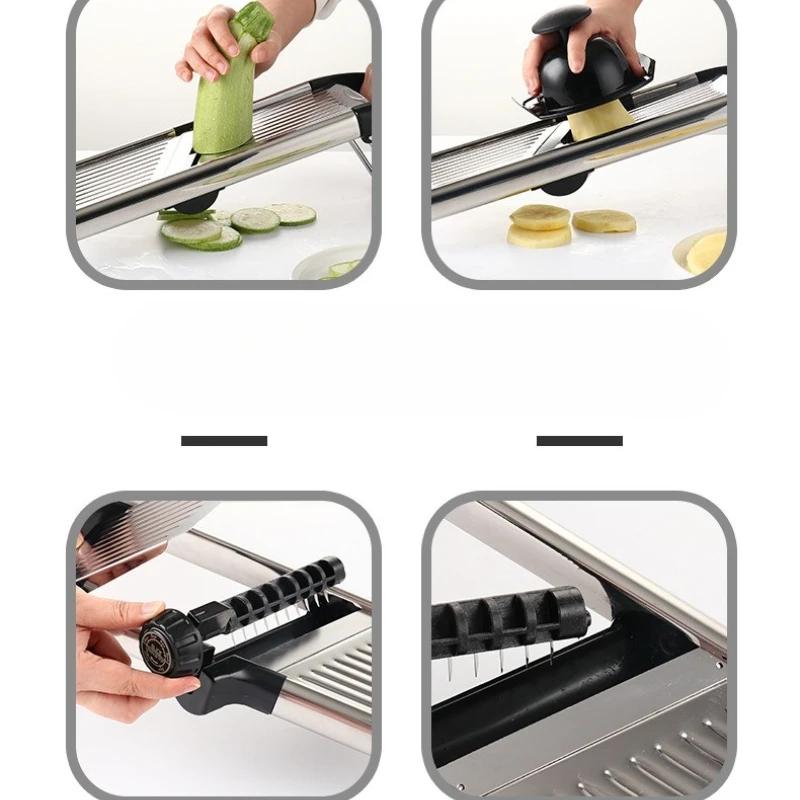 Multifunctional Stainless Steel Vegetable Cutter, Grater, Potato Shredding, Wiping, Shredding, Slicer, Kitchen Tools