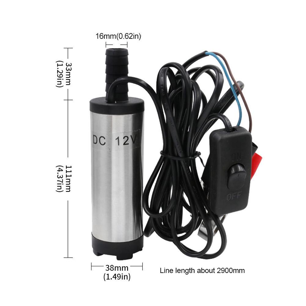NEW Oil Pump DC12V Electric Fuel Transfer Pump Water Oil Transfer Refueling Submersible Pumps For Engine Boat Motorbike Cars
