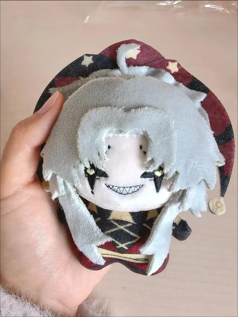 New  10cm Pierrot The Freak Circus Freaks Plush Doll With Sound Cute Anime Peripherals Toy Halloween Christmas Gift