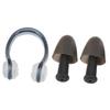 Soft Silicone PC Swimming Ear Plugs Nose Clip Set for Waterproof Surfing Diving SportsBlack