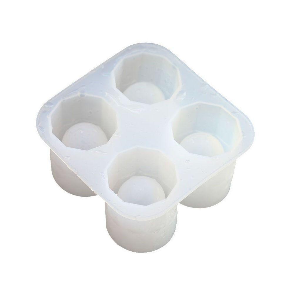 

4 Cup Shape Ice Cube Mold Flexible Cylinder Ice Mold NO BPA Silicone Ice Tray Drinking Tool