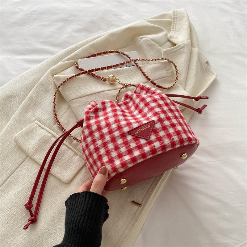 Trendy Street Style Pu Leather Bucket Bag For Women Fashionable Casual Crossbody