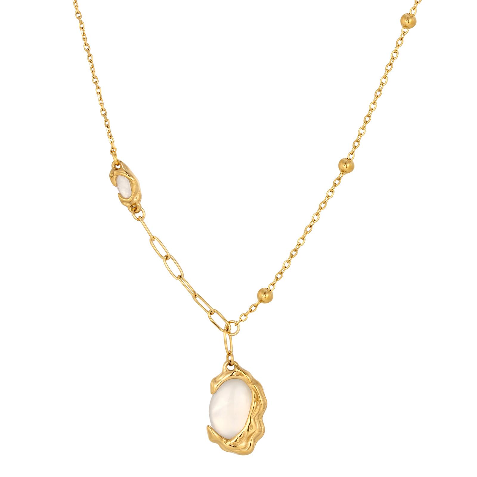 

Подвеска из лавового складчатого узора с белой рябчиковой текстурой для женщин с нишей, легкая, роскошная, с высоким чувством, цепочка для ключицы